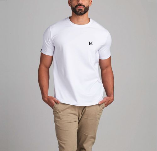 Camiseta diario mhonograma blanco Tierra Arriba