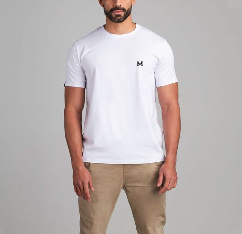 Camiseta diario mhonograma blanco Tierra Arriba