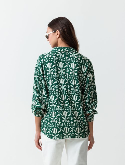 Camisa estampada manga larga