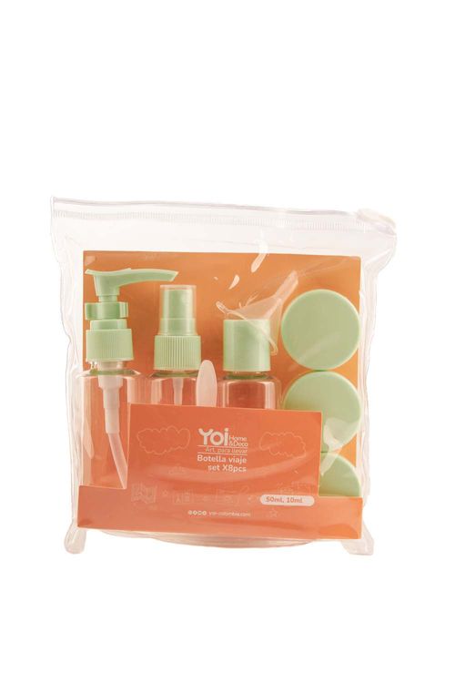 Kit de botellas de viaje x8 unidades