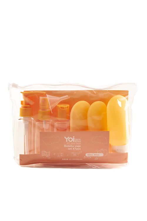 Kit de botellas de viaje x7 unidades