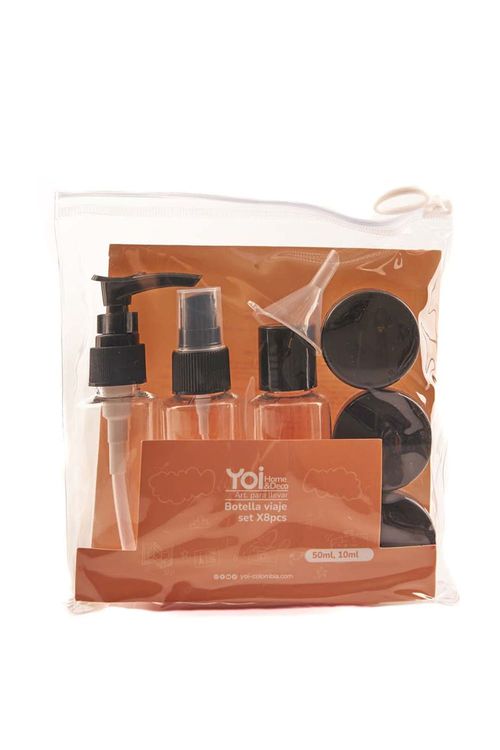 Kit de botellas de viaje x8 unidades