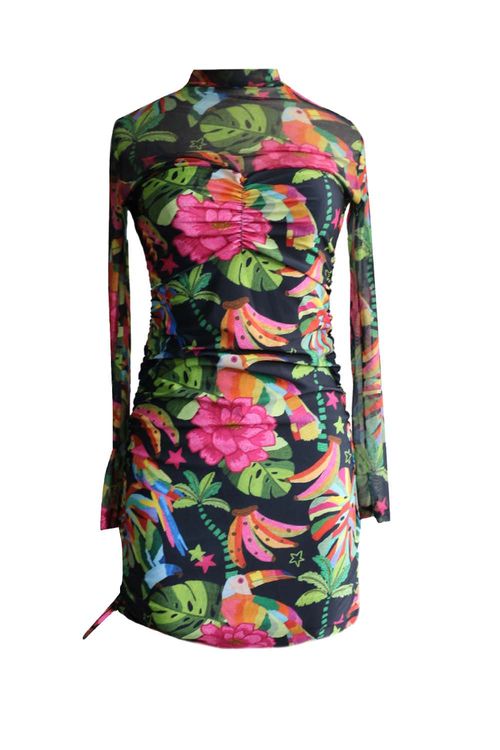 Vestido Corto Harmony Estampado Negro