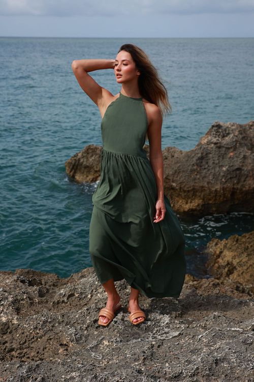 Vestido Largo Anaira Verde_Osc
