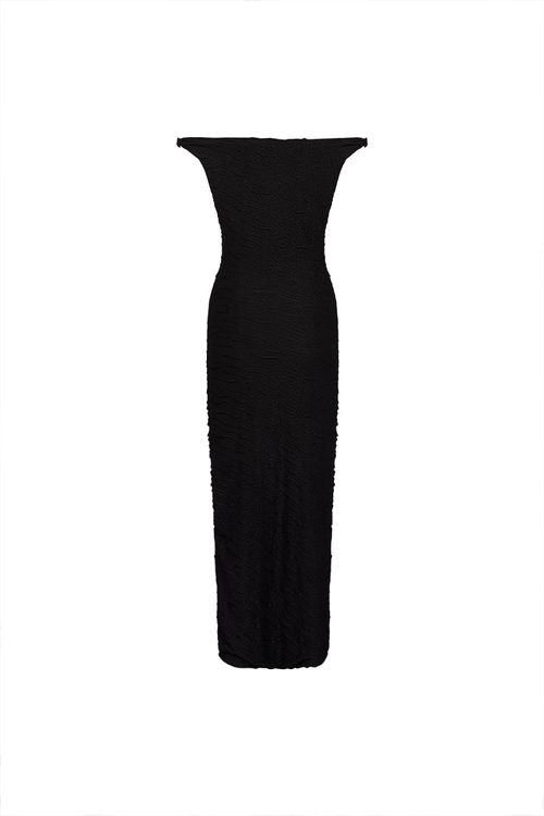 Vestido Largo Luz De Luna Negro