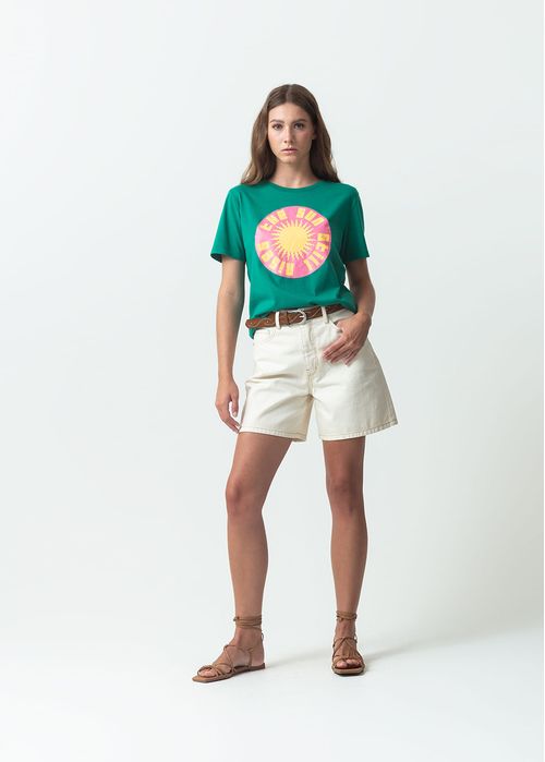 Camiseta básica estampada