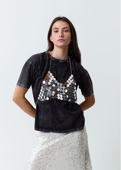 Camiseta con efecto desgaste