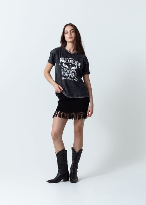 Camiseta básica estampada