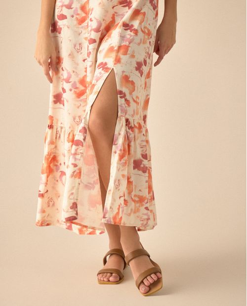 Vestido con escote recto para mujer