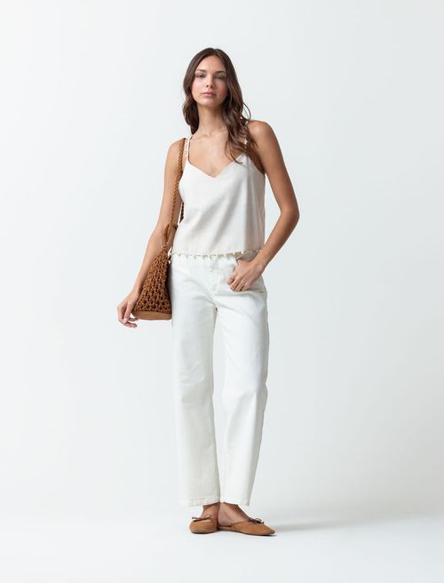 Camisa de tiras con apliques
