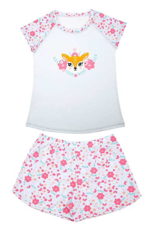 Conjunto de pijama para niña con camiseta y short