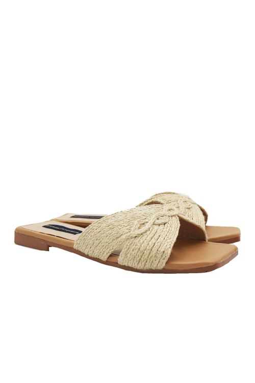 Sandalia Plana Sapphire Beige