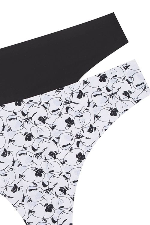 Panty tipo brasilera invisible microfibra paquete x2