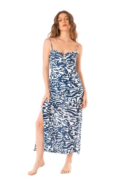 PRINT POETA PALOMA DRESS