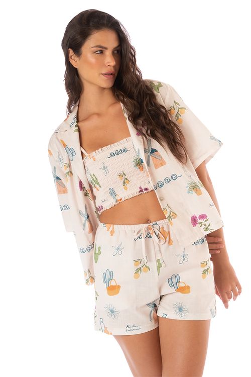 PRINT LA VILLA KALI SHORT