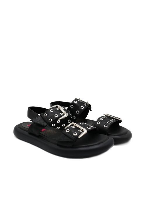 Sandalia Plana Coco Negro