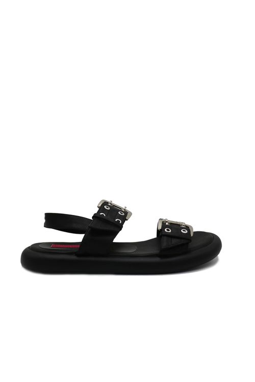Sandalia Plana Coco Negro
