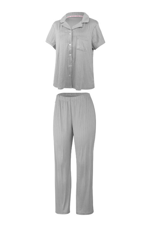Conjunto de pijama camisa con pantalón largo