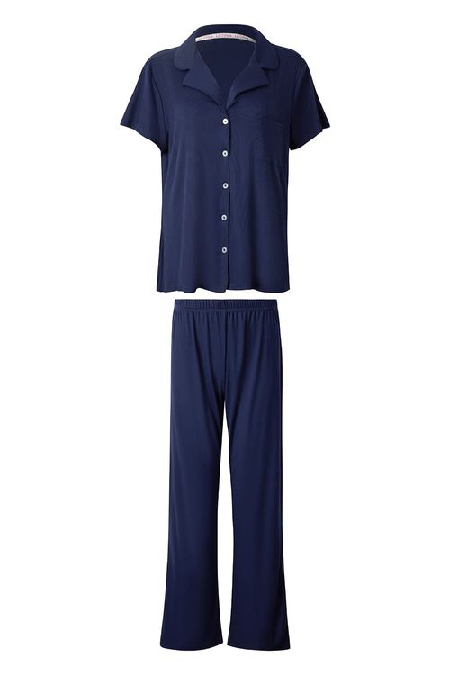 Conjunto de pijama camisa con pantalón largo