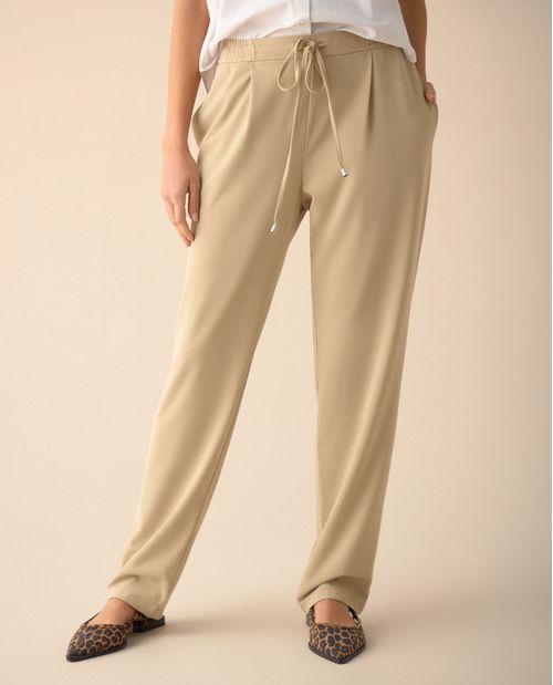 Pantalón elegante ajustable con cordón para mujer