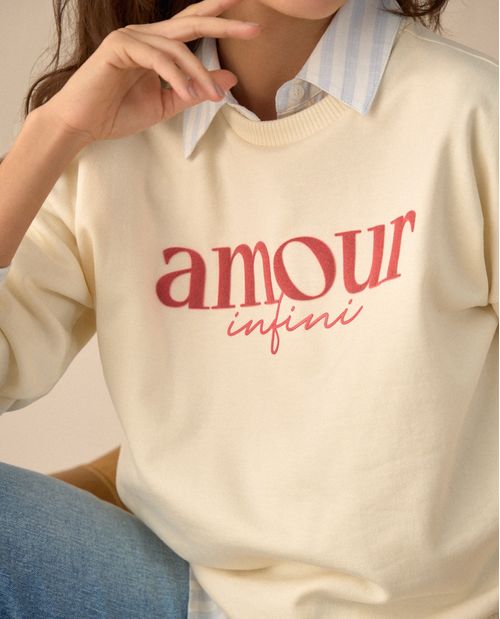 Buzo tejido de diseño cerrado para mujer