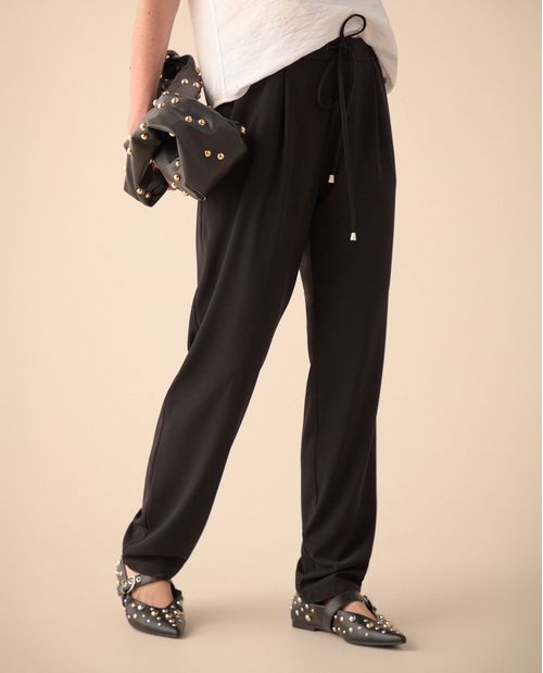 Pantalón elegante ajustable con cordón para mujer