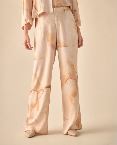 Pantalón Wide Leg estampado para mujer