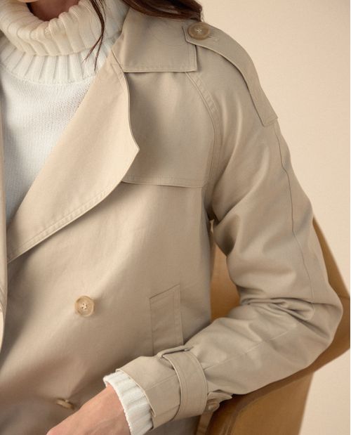 Chaqueta con cuello de solapa para mujer