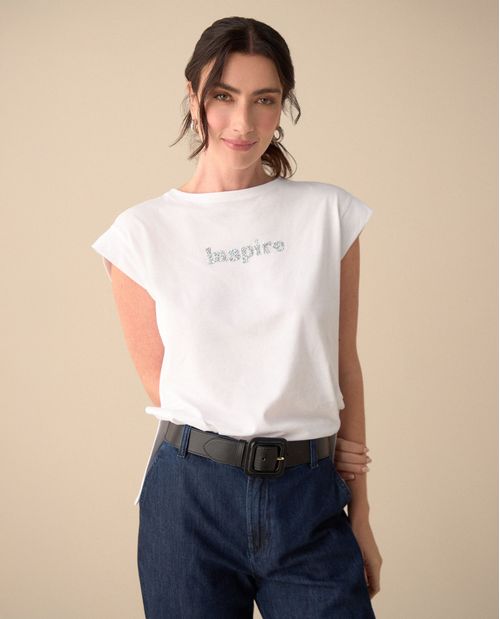 Camiseta manga corta rodada para mujer