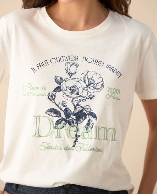 Camiseta estampada básica para mujer