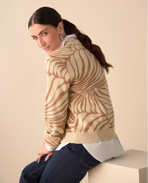 Buzo con estampado abstracto para mujer