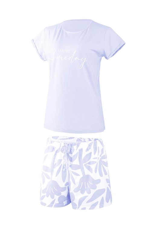 Conjunto de pijama camiseta con cuello redondo