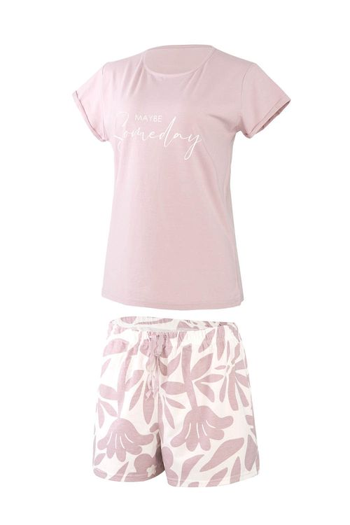 Conjunto de pijama camiseta con cuello redondo