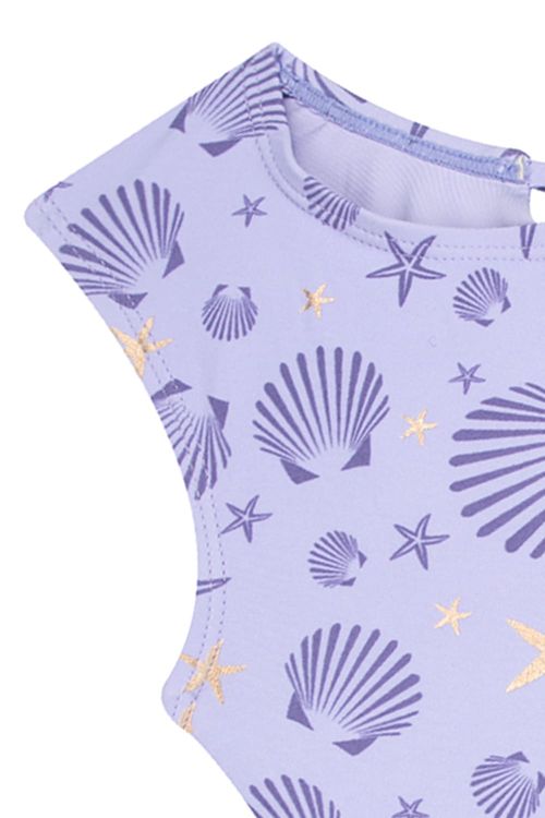 Vestido de baño de dos piezas en microfibra para niña