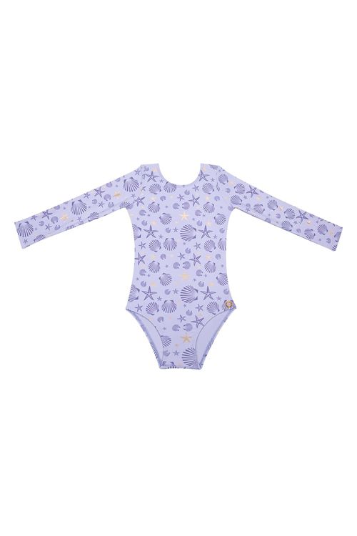 Vestido de baño enterizo en microfibra para niña