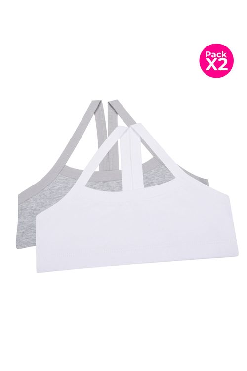 Top para niñas paq x2 en álgodon
