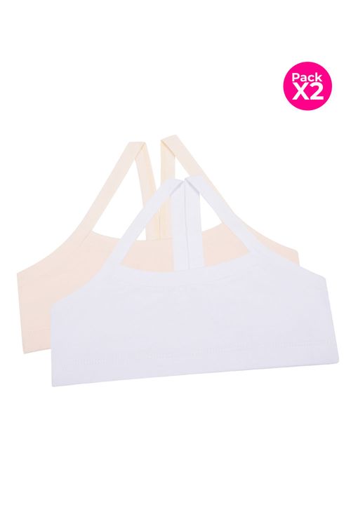 Top para niñas paq x2 en álgodon