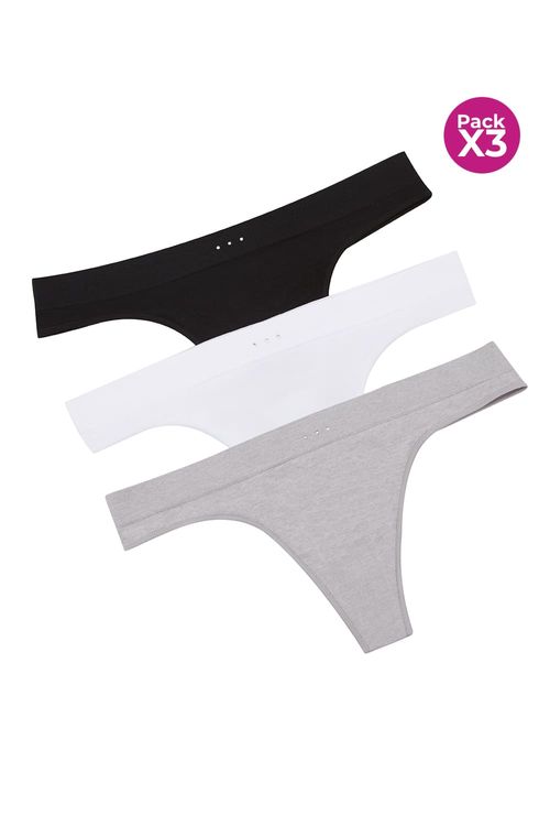Panty tipo brasilera seamless paquete x3