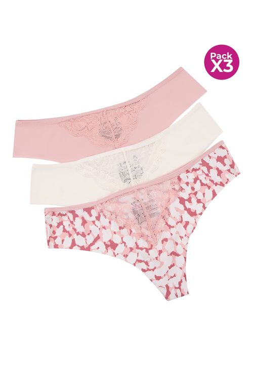 Panty tipo brasilera en microfibra paquete x2
