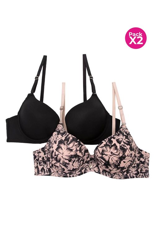 Brasier en microfibra copa 3/4 copa "b" x2 und