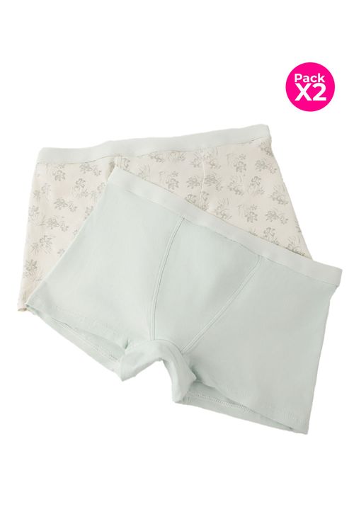 Panty tipo bóxer x2 unidades algodón
