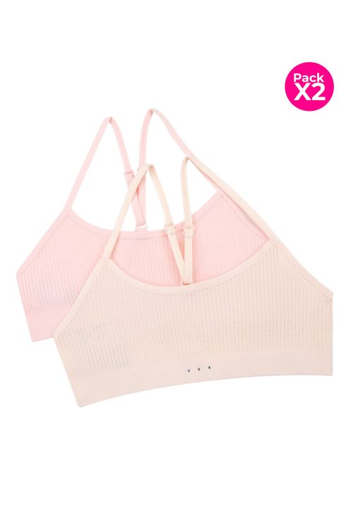 Top seamless para niña paquete x2