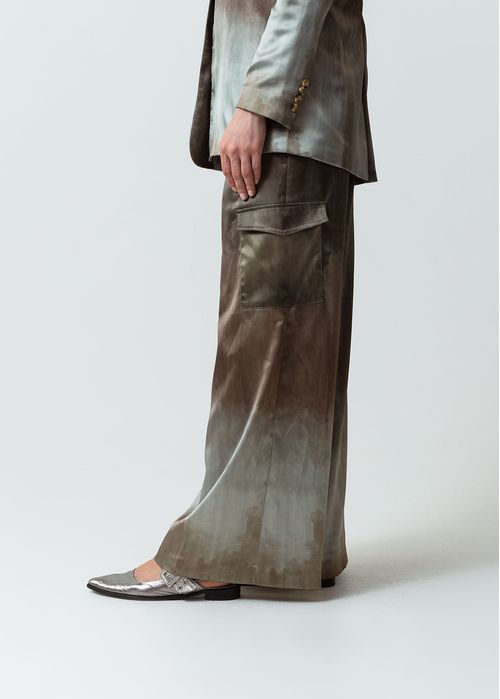 Pantalón estampado de bota amplia