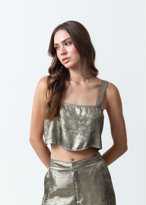 Camisa tipo crop top