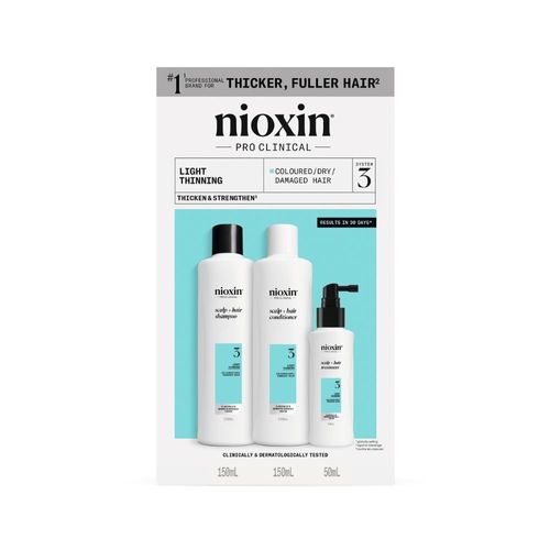 Kit Nioxin Sistema 3 Para Cabello Tratado Con Color Y Debilitamiento Ligero - 350 ml