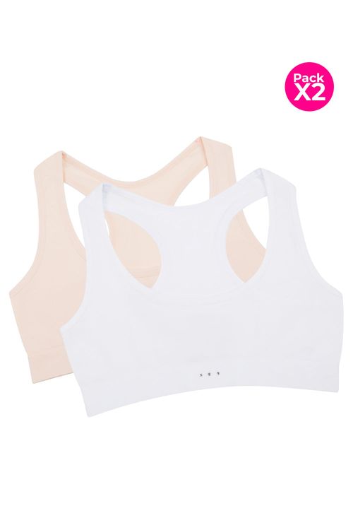 Top para adolecentes seamless sin costuras paq x2