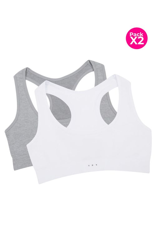 Top para adolecentes seamless sin costuras paq x2