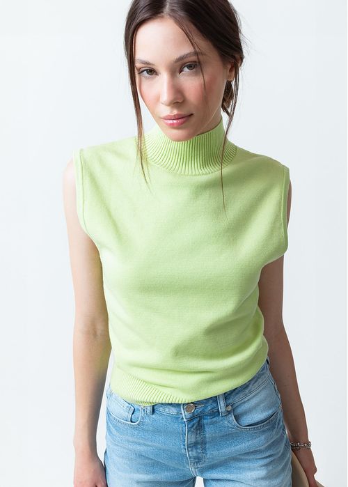 Camisa tejida de cuello alto
