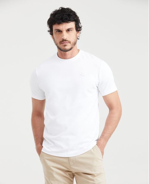 Camiseta Slim Fit Cuello Redondo en Algodón con Acabado Dry - Soft para Hombre