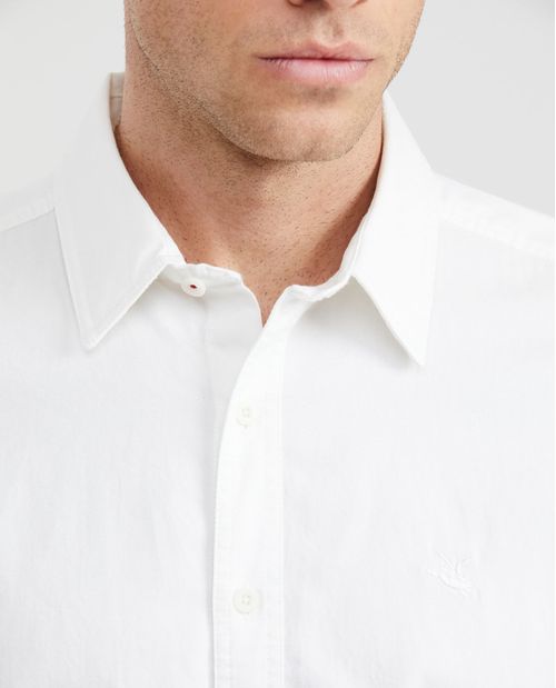 Camisa Slim Fit Manga Larga en Algodón para Hombre